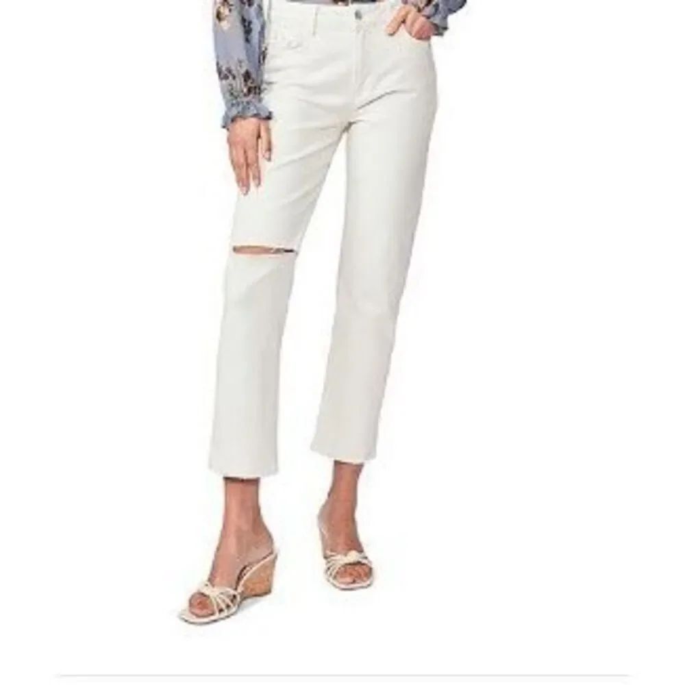 NWOT Paige Cindy Crop Jean in cream